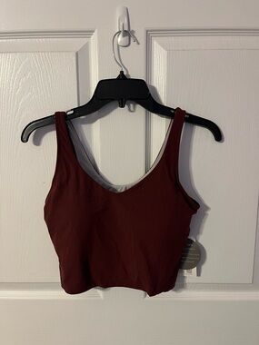 SHEIN Maroon Tank Crop Top